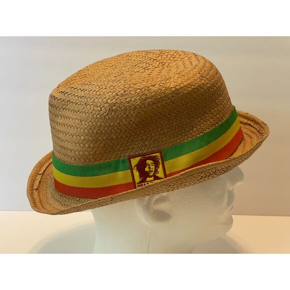 Zion Rootswear Bob Marley Straw Fedora Hat - Picture 3 of 8